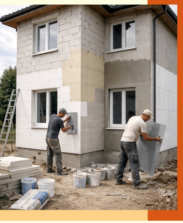 Утепление дома из газобетона в Карабулаке от 4338 руб./м² — заказать у ТепломастерКрб